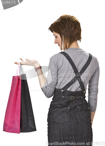 Image of Woman with shopping bags
