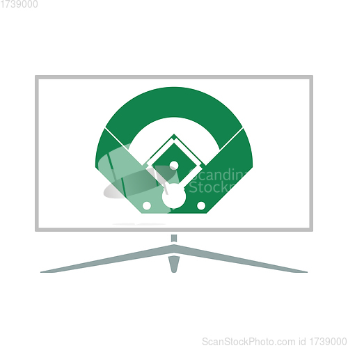 Image of Baseball Tv Translation Icon