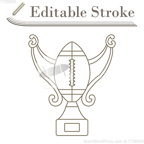 Image of American Football Trophy Cup Icon