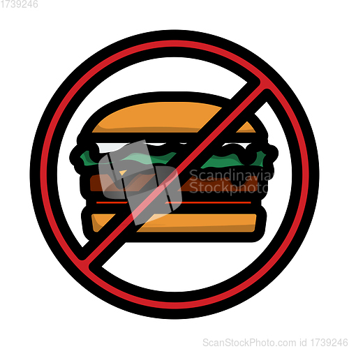 Image of Icon Of Prohibited Hamburger