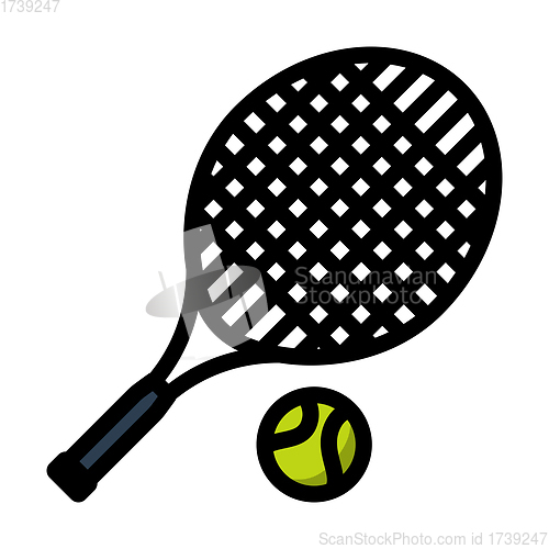 Image of Icon Of Tennis Rocket And Ball