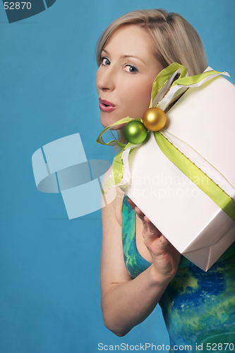 Image of Woman holding a gift