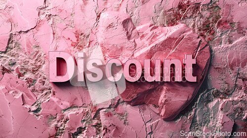 Image of Rose Marble Discount concept creative horizontal art poster.