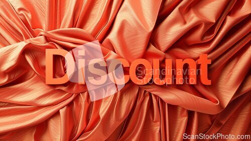 Image of Satin Discount concept creative horizontal art poster.