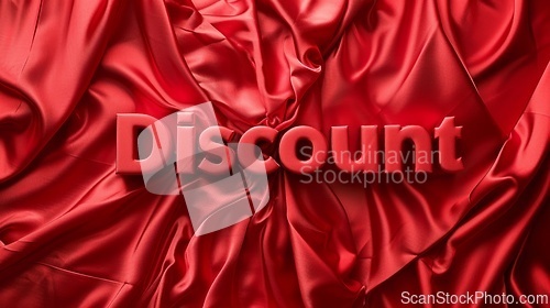 Image of Satin Discount concept creative horizontal art poster.