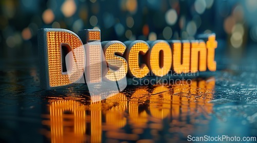Image of Side Lighting Discount concept creative horizontal art poster.