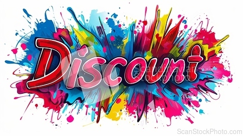Image of The word Discount created in Surrealistic Drawing.