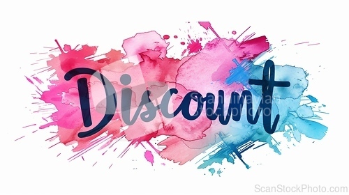 Image of The word Discount created in Uncial Calligraphy.