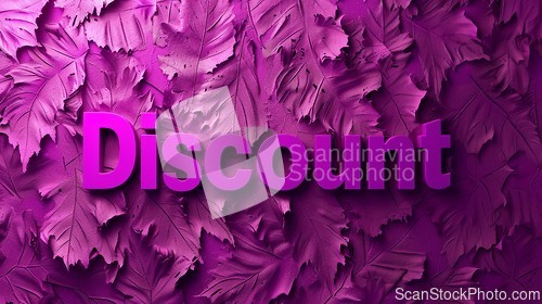 Image of Violet Discount concept creative horizontal art poster.