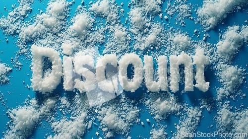 Image of Winter Discount concept creative horizontal art poster.