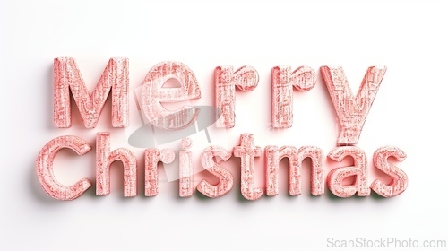 Image of Words Merry Christmas created in Coral Letters.