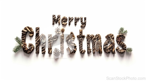 Image of Words Merry Christmas created in Clove Typography.