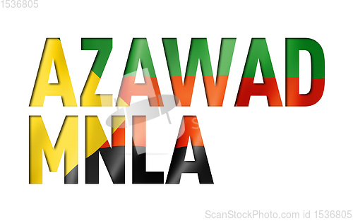 Image of Azawad MNLA flag text font