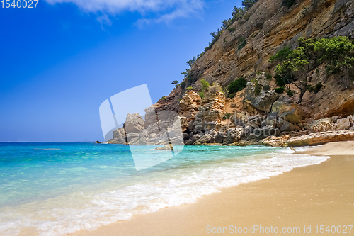 Image of Cala Mariolu beach in Orosei Golf, Sardinia, Italy