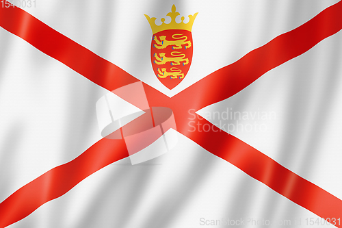 Image of Jersey island flag, UK