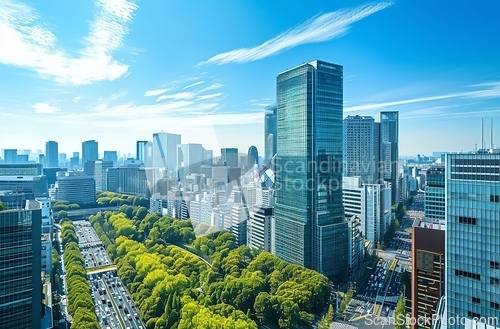 Image of Urban growth meets blue skies