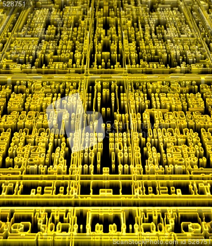 Image of glowing circuit