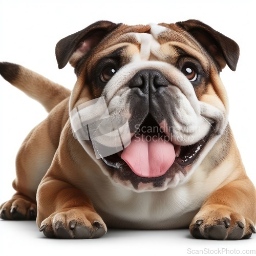 Image of happy british bulldog