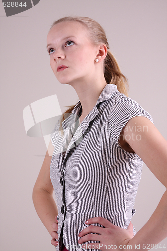 Image of Fashion model in studio