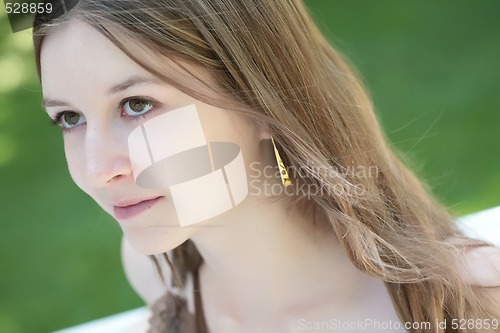 Image of green-eyed girl with long hair