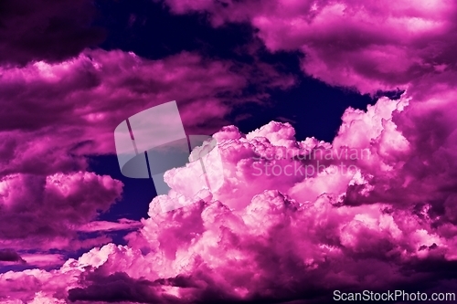 Image of dramatic purple clouds 