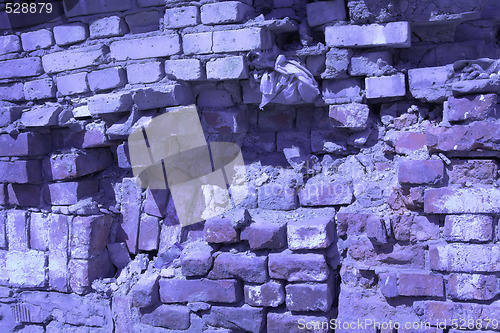Image of brickwork under moon light