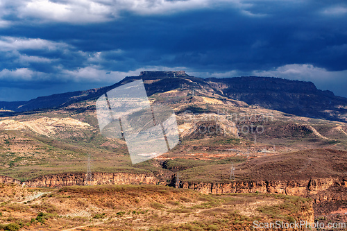 Image of Mountain landscape with canyon, Amhara Region Ethiopia