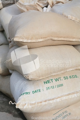 Image of pervaded sacks with inscription