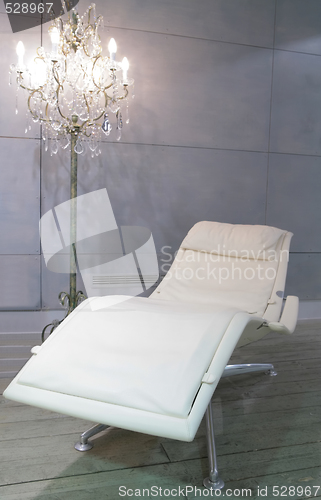 Image of white easy-chair