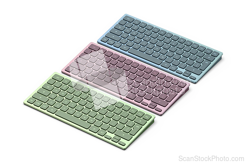 Image of Wireless computer keyboards with different colors