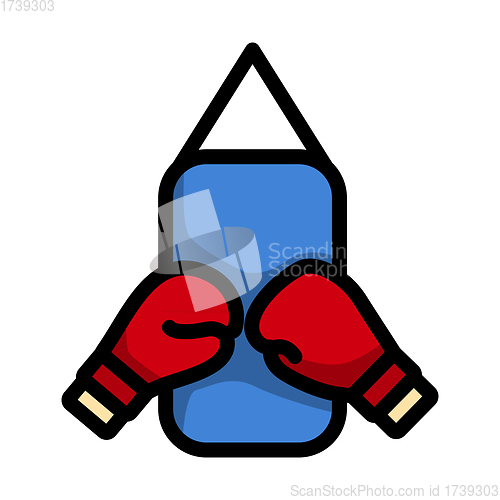 Image of Icon Of Boxing Pear And Gloves