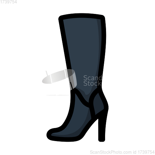 Image of Autumn Woman High Heel Boot Icon