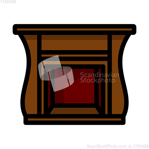 Image of Fireplace With Doors Icon