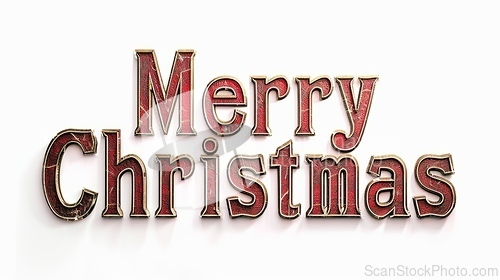 Image of Words Merry Christmas created in Art Deco Typography.