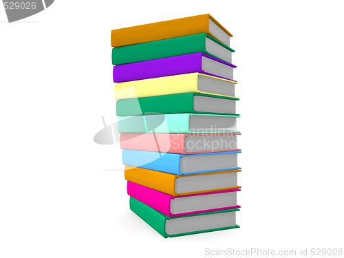 Image of Stack of colored Books 