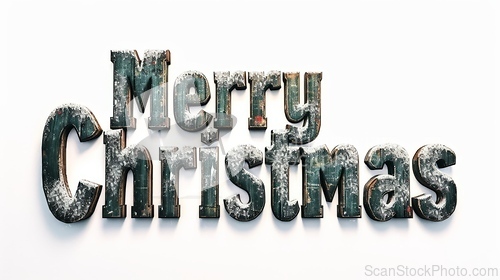 Image of Words Merry Christmas created in Display Typography.
