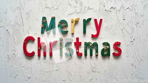 Image of Words Merry Christmas created in Display Typography.