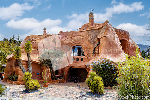 Image of Casa Terracota, House made of clay Villa de Leyva, Boyaca department Colombia.