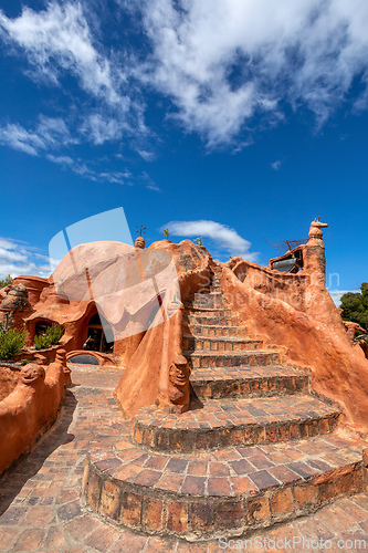 Image of Casa Terracota, House made of clay Villa de Leyva, Boyaca department Colombia.