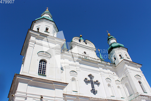 Image of towers of Troitskyi monastery in Chernihiv 