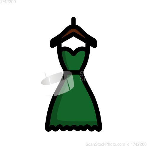Image of Elegant Dress On Shoulders Icon