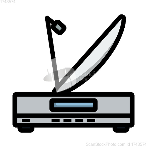 Image of Satellite Receiver With Antenna Icon