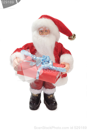 Image of santa claus with gift