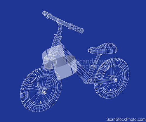 Image of 3D model of balance bike