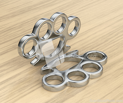 Image of Pair of brass knuckles