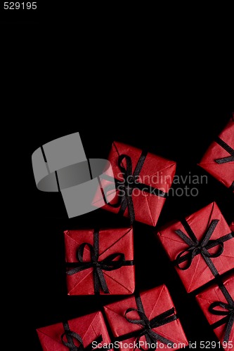 Image of red gift boxes