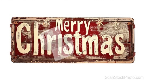 Image of Words Merry Christmas created in Sans Serif Typography.