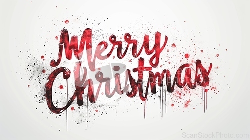 Image of Words Merry Christmas created in Script Typography.