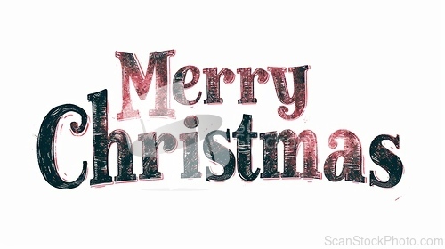 Image of Words Merry Christmas created in Serif Typography.