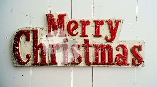 Image of Words Merry Christmas created in Serif Typography.